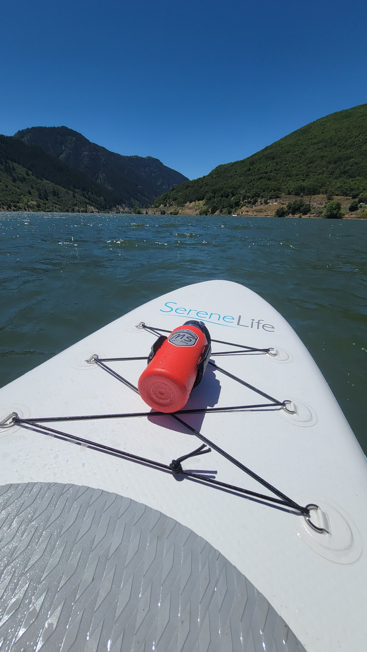 FlexClip HD Flat Backed Water Bottle Holder For Paddle Board - *3M DOUBLE SIDED TAPE*