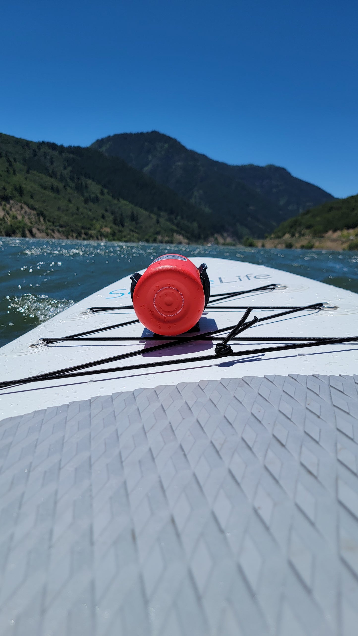 FlexClip HD Flat Backed Water Bottle Holder For Paddle Board - *3M DOUBLE SIDED TAPE*